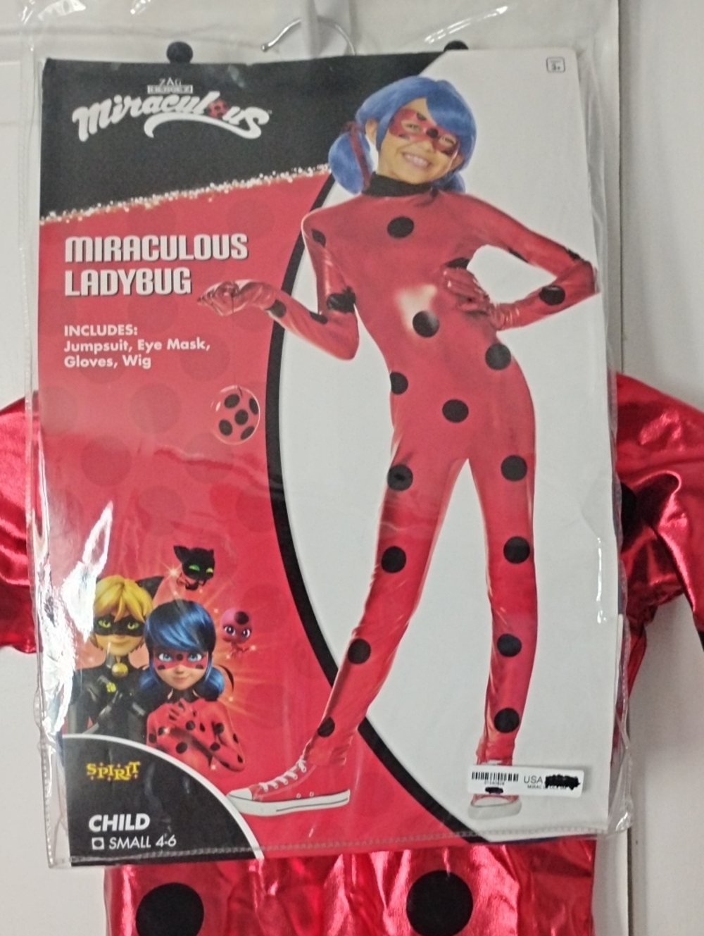 Ladybug Kids Red and Black Jumpsuit Costume - Child Small (4-6)